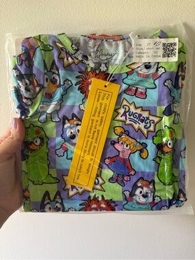 Weiwei Bluey Rugrats Short Sleeve and Shorts Pajama Set